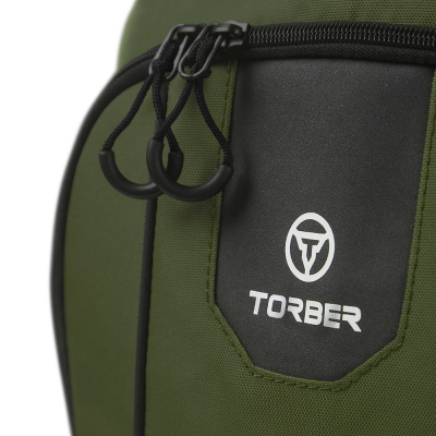 Рюкзак TORBER РАКЕТА с отделением для ноутбука 15,6", зеленый, полиэстер 600D, 46 х 30 x 13 см