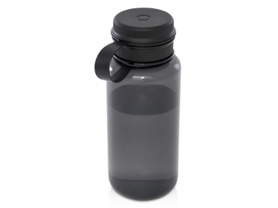 Спортивная бутылка Ryder из переработанного ПЭТ-пластика объемом 900 мл с многофункциональной крышкой, сертифицированная RCS - сплошной черный