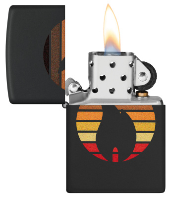 Зажигалка ZIPPO Colorblock с покрытием Black Matte, латунь/сталь, черная, 38x13x57 мм