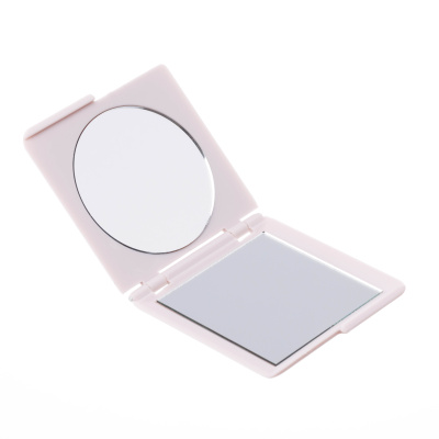Зеркало Dewal Beauty серия "Прованс" карманное квадратное, цвет розовый