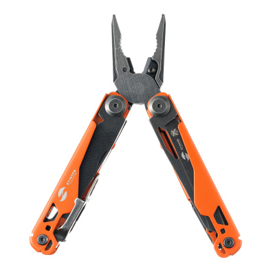 Мультитул Stinger, 107 х 19 мм, 19 функций, сталь, оранжевый корпус, стоунвош, в картонной коробке, в комплекте нейлоновый чехол