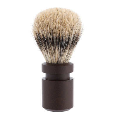 Бритвенный набор IL Ceppo: станок, помазок, подставка, чаша, алюминий/никелированная латунь, FUSION, натуральный ворс барсука BEST BADGER