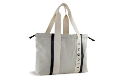 Сумка-шопер женская BUGATTI АМБРА | AMBRA, бежево-черный цвет, хлопок/полиэстер, 45х10х34 см