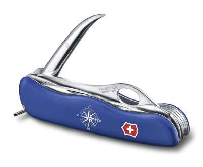 Нож перочинный VICTORINOX Skipper Pro, 111 мм, 12 функций, с фиксатором лезвия, со шнурком, синий