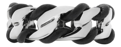 Кольцо ZIPPO, серебристо-чёрное, нержавеющая сталь, 0,9x0,35 см, диаметр 19,1 мм