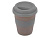 Стакан с силиконовой крышкой Cafe, серый