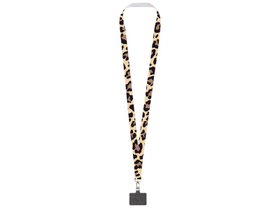 Ланъярд 2 см под сублимацию с трендовым карабином и большим держателем для телефона из ПЭ, серебристый