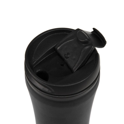 Термокружка FLOCK;  450 мл; черный; пластик/металл