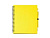Блокнот LEYNAX с ручкой из переработанного картона, желтый