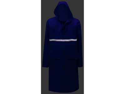 Длинный дождевик Lanai  из полиэстера со светоотражающей тесьмой, кл.синий , размер XS-S