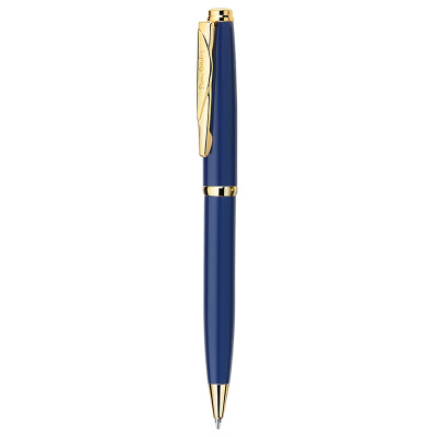 Ручка шариковая Pierre Cardin коллекция ГАММА КЛАССИКА (GAMME CLASSIC). Корпус - латунь с лакированным покрытием. Отделка и детали дизайна - сталь с позолотой. Цвет - синий. Упаковка E.
