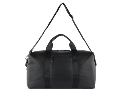 Сумка дорожная BUGATTI ЭЛЬЗА | ELSA, чёрная, воловья кожа/полиэстер, 47х22х24/30 см