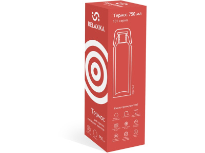 Термос Relaxika 101 (0,75 литра), красный (без лого) , размер 750