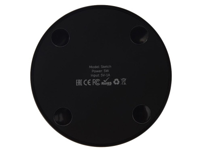 Беспроводное зарядное устройство Sketch с полноцветной печатью, черный