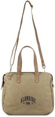Сумка KLONDIKE DAWSON «Payton», хлопок/натуральная кожа в цвете хаки, 35,5 x 31 x 11 см