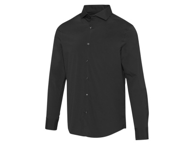 Carnelian мужская рубашка из поплина - сплошной черный , размер S