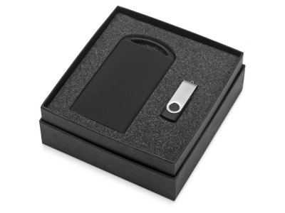 Подарочный набор Jack Nicholson с флешкой и зарядным устройством для зеркальной гравировки, серебристый , размер 8ГБ