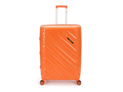 Чемодан TORBER В Отпуск, оранжевый, полипропилен, 54,5 х 33,5 х 79 см, 135 л , размер L