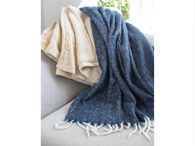 Долли плед из переработанного материала GRS, бежевый