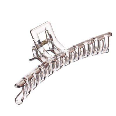 Заколка-краб для волос Dewal Beauty, цвет серый прозрачный