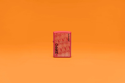 Зажигалка ZIPPO Made in USA Design с покрытием Red Matte, латунь/сталь, красная, 38x13x57 мм