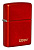 Зажигалка ZIPPO Classic с покрытием Metallic Red, латунь/сталь, красная, матовая, 38x13x57 мм