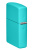 Зажигалка ZIPPO Classic с покрытием Flat Turquoise, латунь/сталь, бирюзовая, глянцевая, 38x13x57 мм