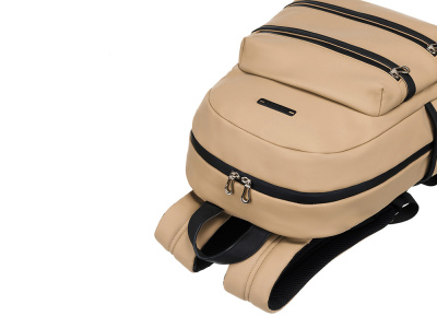 Рюкзак TORBER НОВА с отделением для ноутбука 14.1, бежевый, полиэстер, 31,5 х 12,5 х 39,5 см