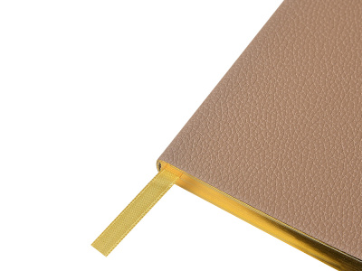 Еженедельник недатированный А6 Total beige с нашивкой, бежевый