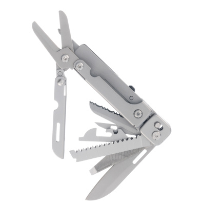 Мультитул Stinger, 92 х 30 мм, 15 функций, сталь, серебристый, в картонной коробке