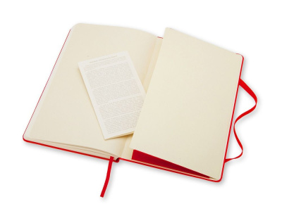 Записная книжка Moleskine Classic (нелинованный) в твердой обложке, Large (13х21см), красный , размер A5