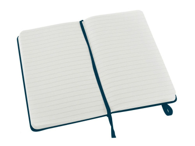 Записная книжка Moleskine Classic (в линейку) в твердой обложке, Pocket (9x14см), голубой сапфир , размер A6