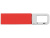 Флеш-карта USB 2.0 16 Gb с карабином Hook, красный/серебристый , размер 16ГБ