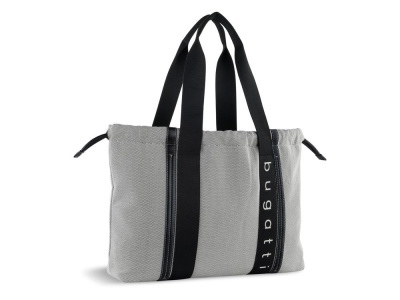 Сумка-шоппер женская BUGATTI АМБРА | AMBRA, серо-черный цвет, хлопок/полиэстер, 45х10х34 см