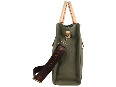 Сумка-портфель женская BUGATTI ЭЛЛА | ELLA, оливковая, полиуретан, 30х11,5х28 см