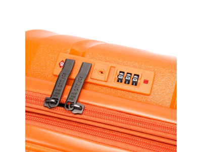 Чемодан TORBER В Отпуск, оранжевый, полипропилен, 54,5 х 33,5 х 79 см, 135 л , размер L