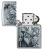 Зажигалка ZIPPO Mystical Beings Design с покрытием Brushed Chrome, латунь/сталь, серебристая, 38x13x57 мм