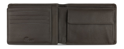 Портмоне BUGATTI ШЕДЕВР | BOMBA, с защитой данных RFID, коричневое, кожа козы/полиэстер, 12,5х2х9 см