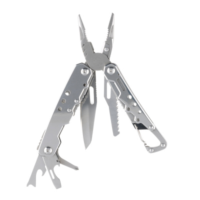 Мультитул Stinger, 105x40 мм, 12 функций, сталь, серебристый, в комплекте нейлоновый чехол