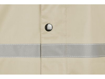 Длинный дождевик Lanai  из полиэстера со светоотражающей тесьмой, молочный , размер XL-2XL