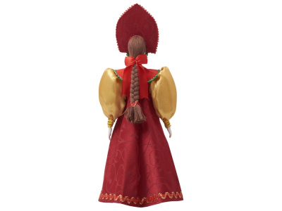 Подарочный набор: кукла фарфоровая, чай Малина с мятой, красный