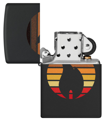 Зажигалка ZIPPO Colorblock с покрытием Black Matte, латунь/сталь, черная, 38x13x57 мм
