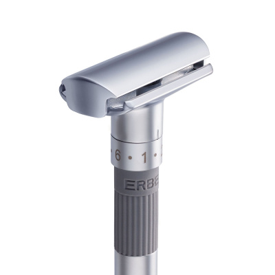 Станок Т-образный для бритья ERBE «Sensus», нержавеющая сталь, хромированное покрытие, сатинированный, серебристый цвет, в картонной коробке