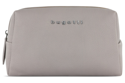 Косметичка BUGATTI БЕЛЛА | BELLA, бежевая, воловья кожа/полиэстер, 19х8,5х11 см