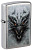 Зажигалка ZIPPO Dragon Design с покрытием Linen Weave, латунь/сталь, серебристая, 38x13x57 мм