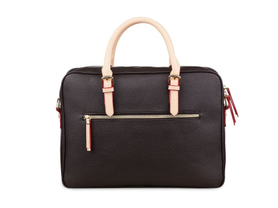 Портфель женский BUGATTI ЭЛЛА | ELLA 15'', тёмно-коричневый, полиуретан, 38х6х27,5 см