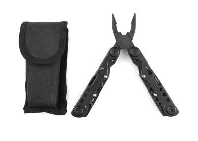 Мультитул Stinger, 105x40 мм, 13 функций, сталь, чёрный, в комплекте нейлоновый чехол