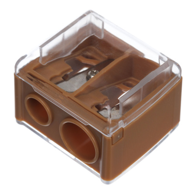 Точилка Dewal Beauty для косметического карандаша, коричневая 3,3 х 3 х 2,2 см