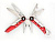 Мультитул Stinger, 108x35 мм, 10 функций, нержавеющая сталь, красный, в комплекте нейлоновый чехол