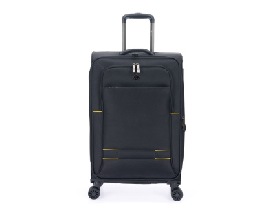 Чемодан TORBER БРОСНО, чёрный, нейлон 600D, 43,5 х 26 х 68 см, 56 л , размер M